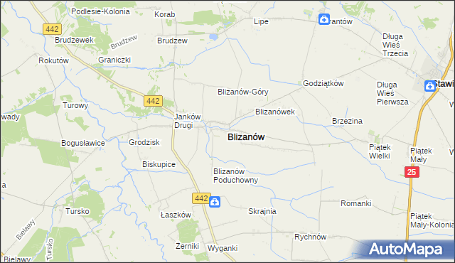 mapa Blizanów, Blizanów na mapie Targeo