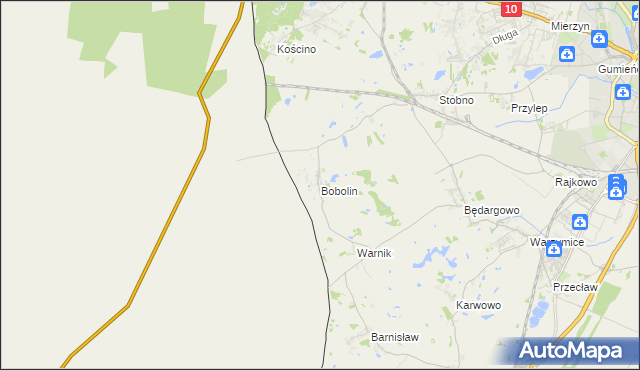 mapa Bobolin gmina Kołbaskowo, Bobolin gmina Kołbaskowo na mapie Targeo