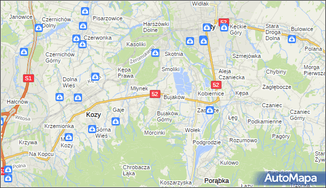 mapa Bujaków, Bujaków na mapie Targeo