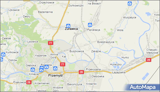 mapa Buszkowiczki, Buszkowiczki na mapie Targeo
