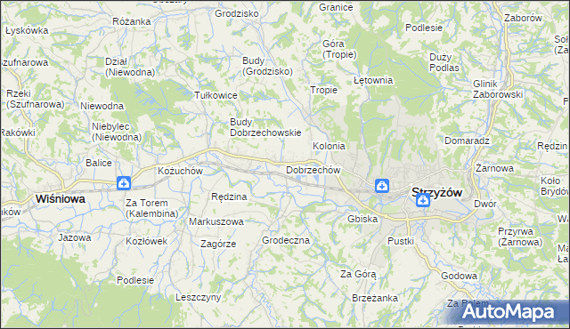 mapa Dobrzechów, Dobrzechów na mapie Targeo