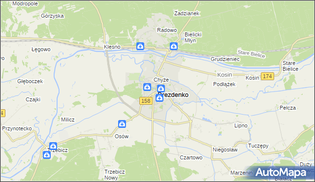 mapa Drezdenko, Drezdenko na mapie Targeo