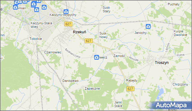 mapa Drwęcz, Drwęcz na mapie Targeo