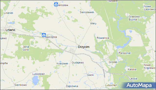 mapa Drzycim, Drzycim na mapie Targeo