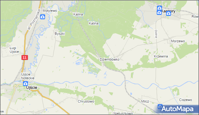 mapa Dziembówko, Dziembówko na mapie Targeo