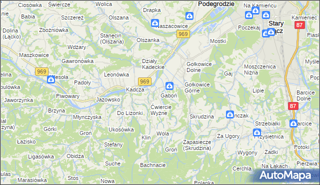 mapa Gaboń, Gaboń na mapie Targeo