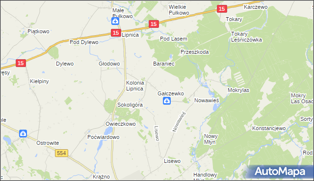 mapa Gałczewko, Gałczewko na mapie Targeo