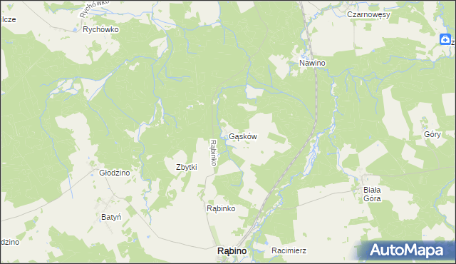 mapa Gąsków, Gąsków na mapie Targeo