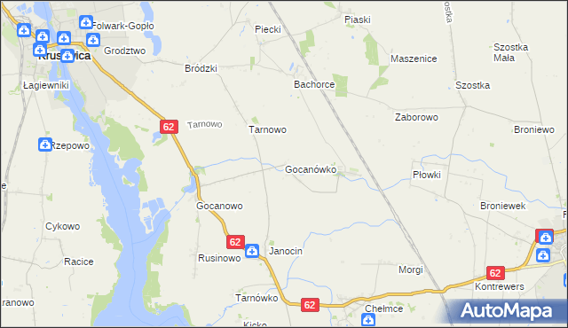 mapa Gocanówko, Gocanówko na mapie Targeo