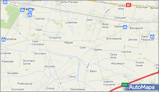 mapa Gole gmina Baranów, Gole gmina Baranów na mapie Targeo