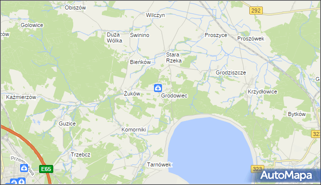 mapa Grodowiec, Grodowiec na mapie Targeo