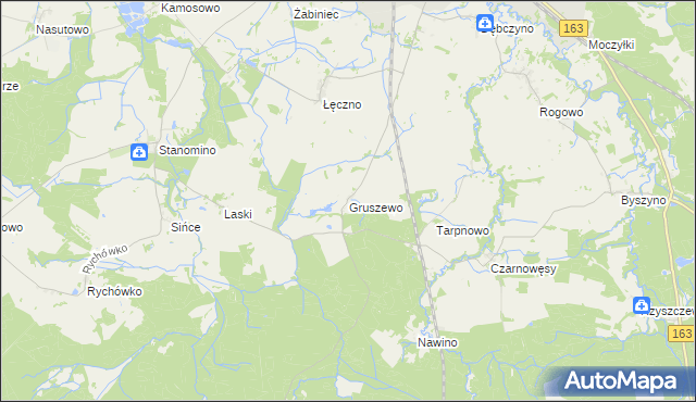mapa Gruszewo, Gruszewo na mapie Targeo