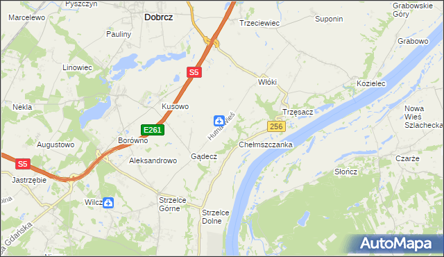 mapa Hutna Wieś, Hutna Wieś na mapie Targeo