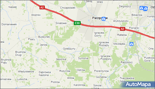 mapa Ignacew Folwarczny, Ignacew Folwarczny na mapie Targeo