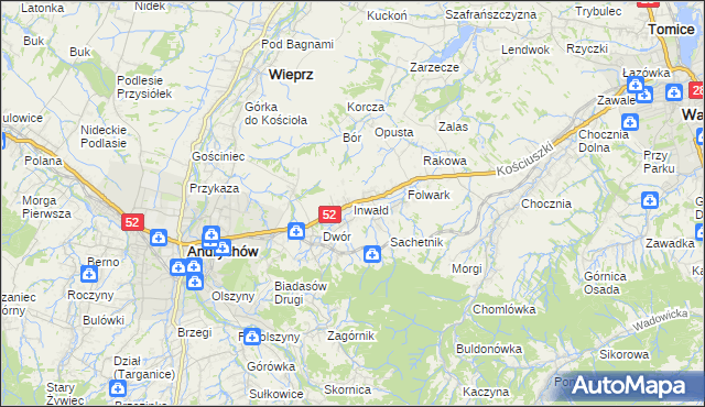 mapa Inwałd, Inwałd na mapie Targeo