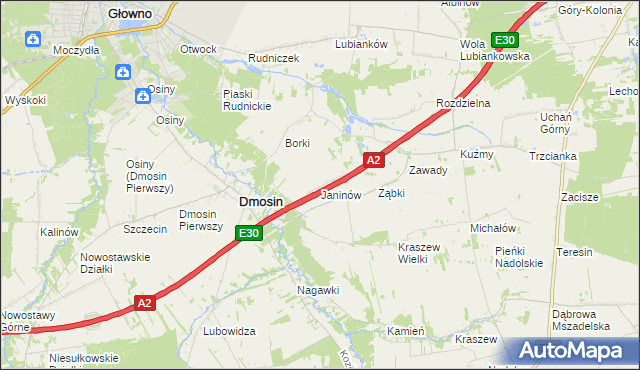 mapa Kałęczew gmina Dmosin, Kałęczew gmina Dmosin na mapie Targeo