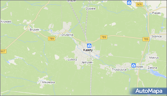 mapa Kalety powiat tarnogórski, Kalety powiat tarnogórski na mapie Targeo