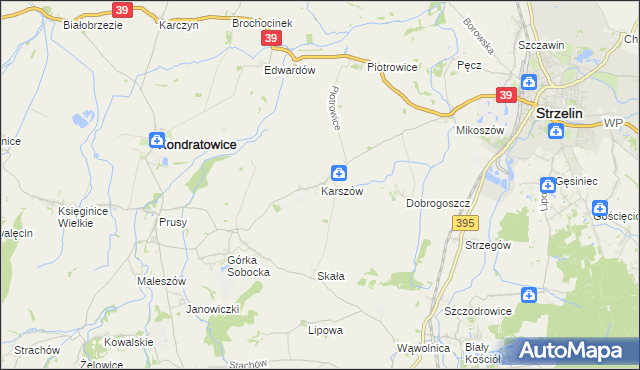 mapa Karszów, Karszów na mapie Targeo