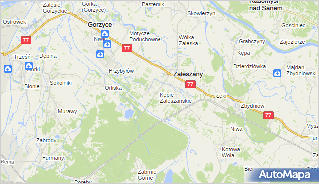 mapa Kępie Zaleszańskie, Kępie Zaleszańskie na mapie Targeo