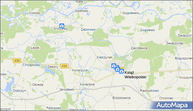 mapa Kiełczynek, Kiełczynek na mapie Targeo