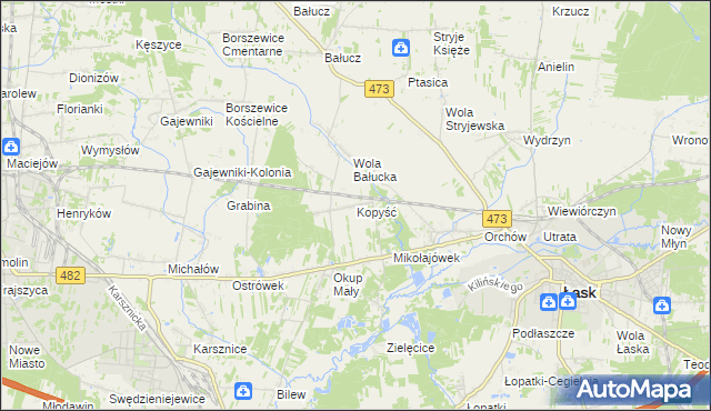 mapa Kopyść, Kopyść na mapie Targeo