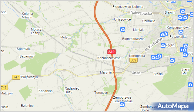 mapa Kozubszczyzna, Kozubszczyzna na mapie Targeo