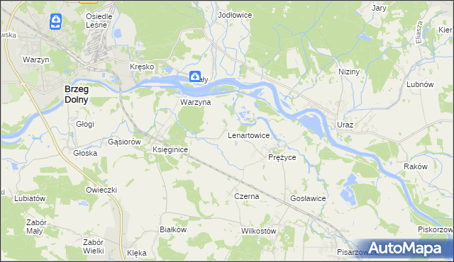 mapa Lenartowice gmina Miękinia, Lenartowice gmina Miękinia na mapie Targeo