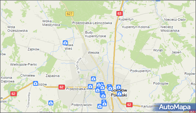 mapa Łubianki, Łubianki na mapie Targeo