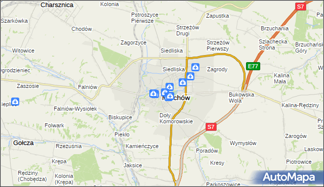 mapa Miechów, Miechów na mapie Targeo