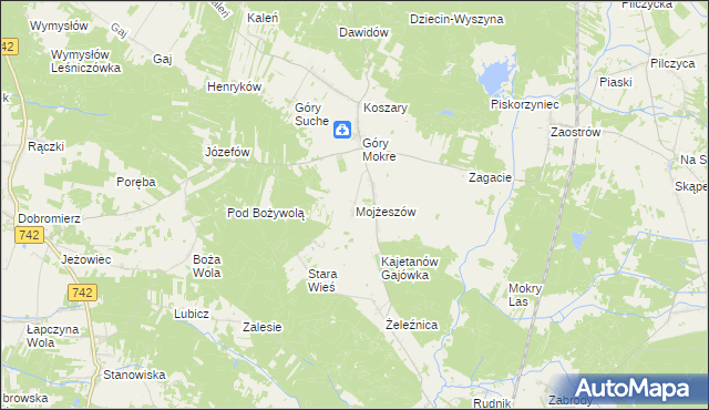 mapa Mojżeszów, Mojżeszów na mapie Targeo