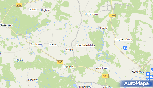 mapa Niedźwiedziska, Niedźwiedziska na mapie Targeo