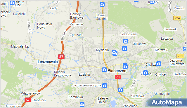 mapa Nowa Iwiczna, Nowa Iwiczna na mapie Targeo