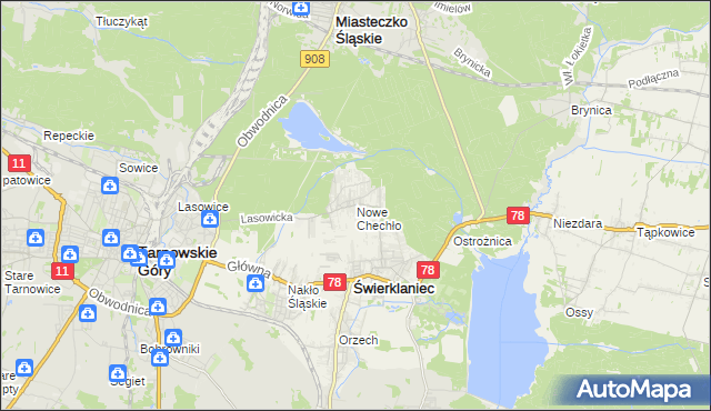 mapa Nowe Chechło, Nowe Chechło na mapie Targeo