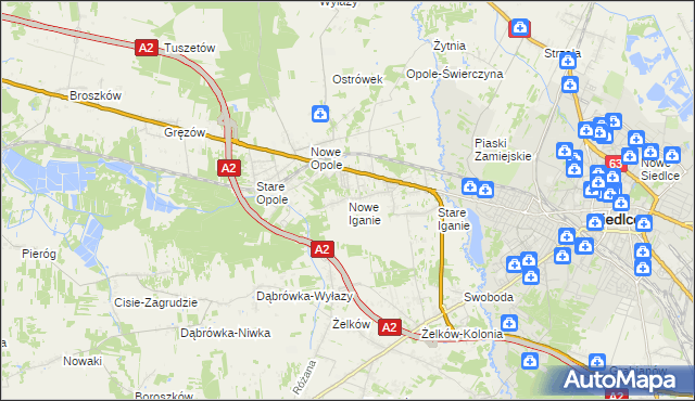 mapa Nowe Iganie, Nowe Iganie na mapie Targeo