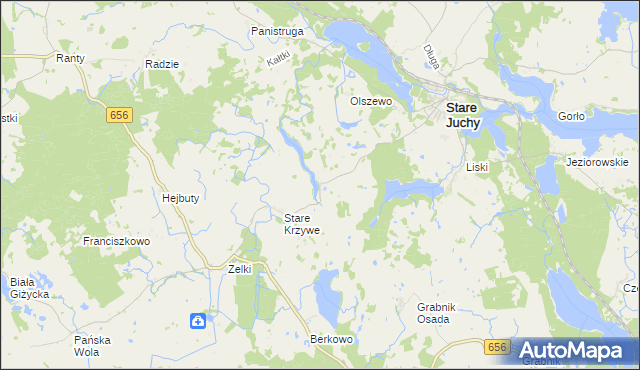 mapa Nowe Krzywe, Nowe Krzywe na mapie Targeo