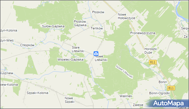 mapa Nowe Litewniki, Nowe Litewniki na mapie Targeo