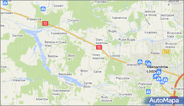 mapa Nowy Adamów, Nowy Adamów na mapie Targeo