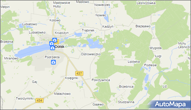 mapa Ostrowieczno, Ostrowieczno na mapie Targeo