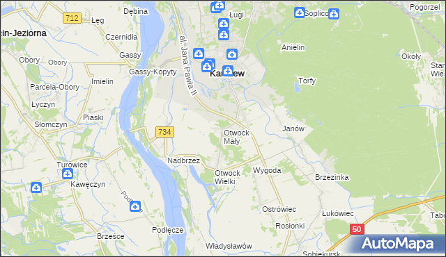 mapa Otwock Mały, Otwock Mały na mapie Targeo
