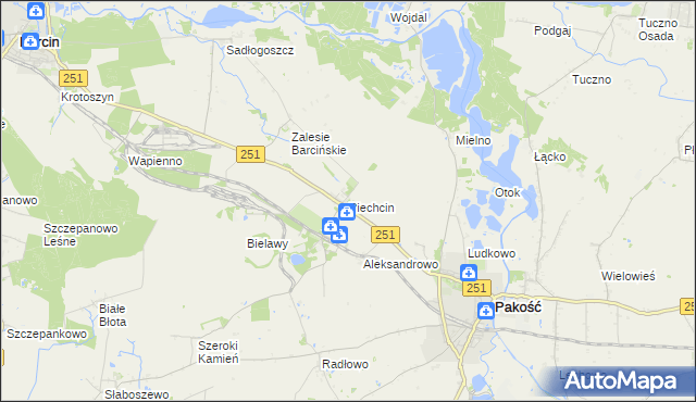 mapa Piechcin, Piechcin na mapie Targeo