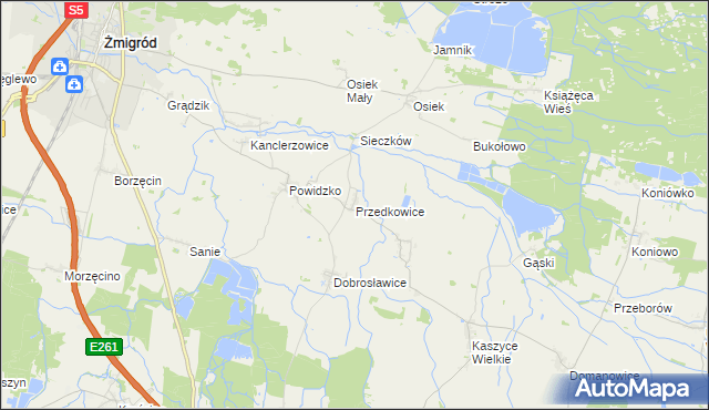 mapa Przedkowice, Przedkowice na mapie Targeo