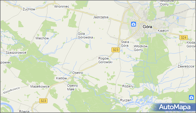 mapa Rogów Górowski, Rogów Górowski na mapie Targeo