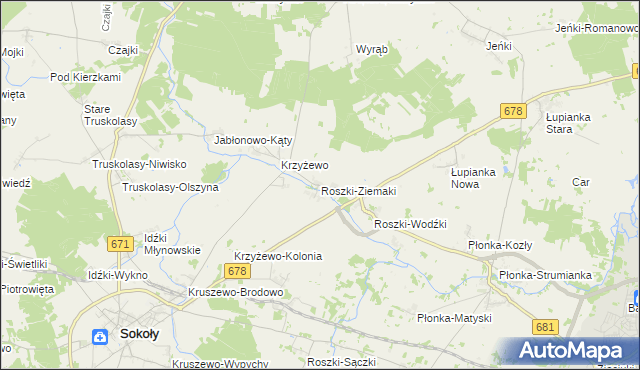 mapa Roszki-Ziemaki, Roszki-Ziemaki na mapie Targeo