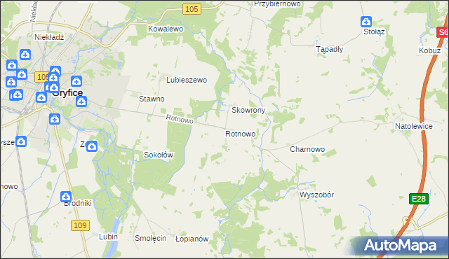 mapa Rotnowo, Rotnowo na mapie Targeo