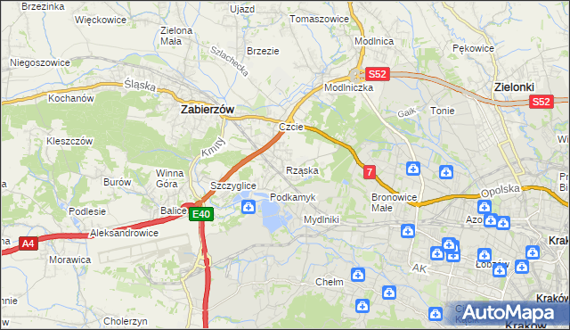 mapa Rząska, Rząska na mapie Targeo