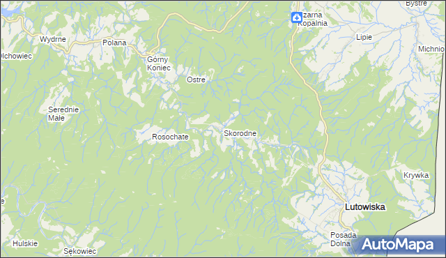 mapa Skorodne, Skorodne na mapie Targeo