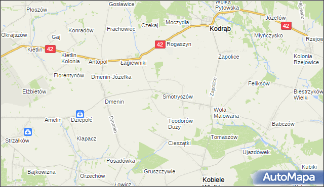 mapa Smotryszów, Smotryszów na mapie Targeo