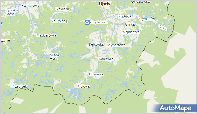 mapa Soblówka, Soblówka na mapie Targeo