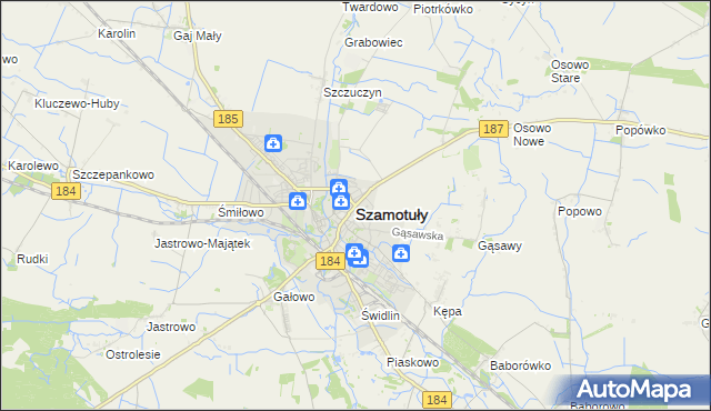 mapa Szamotuły, Szamotuły na mapie Targeo