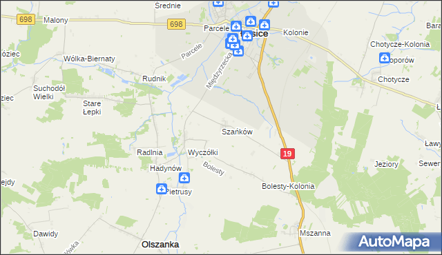 mapa Szańków, Szańków na mapie Targeo